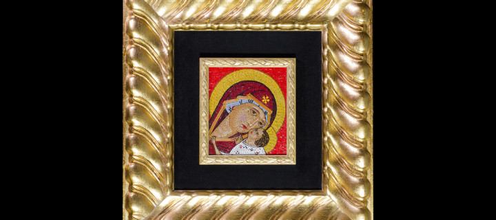 Mosaico : Madonna Bizantina 13×15
